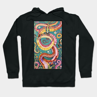 Gustav Klimt's Gilded Serpents: Inspired Snake Elegance Hoodie